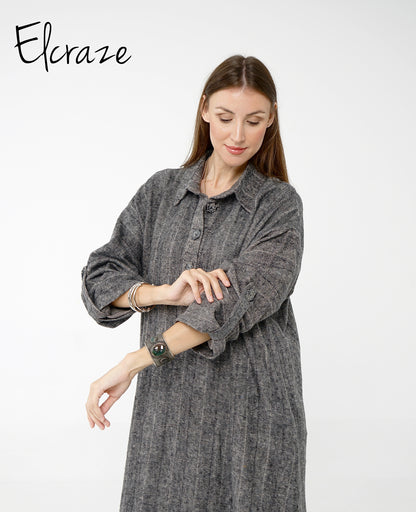 woollen dress striped.