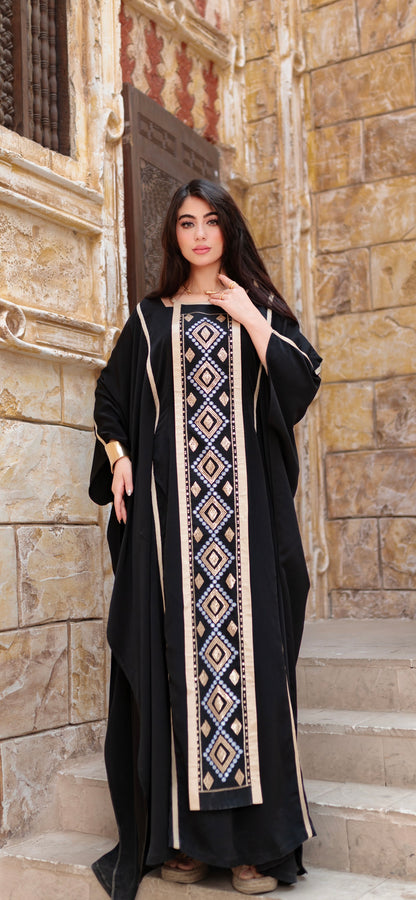 Butterfly embroidered Abaya dress