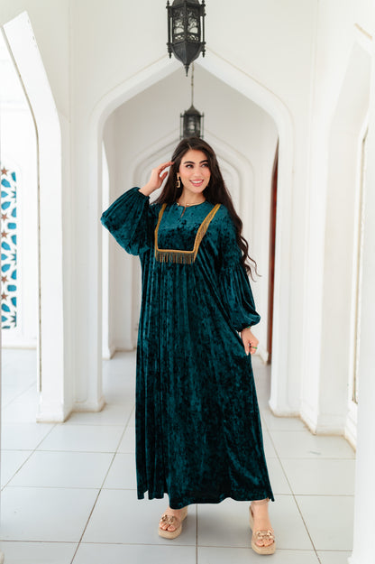 oriental velvet kaftan