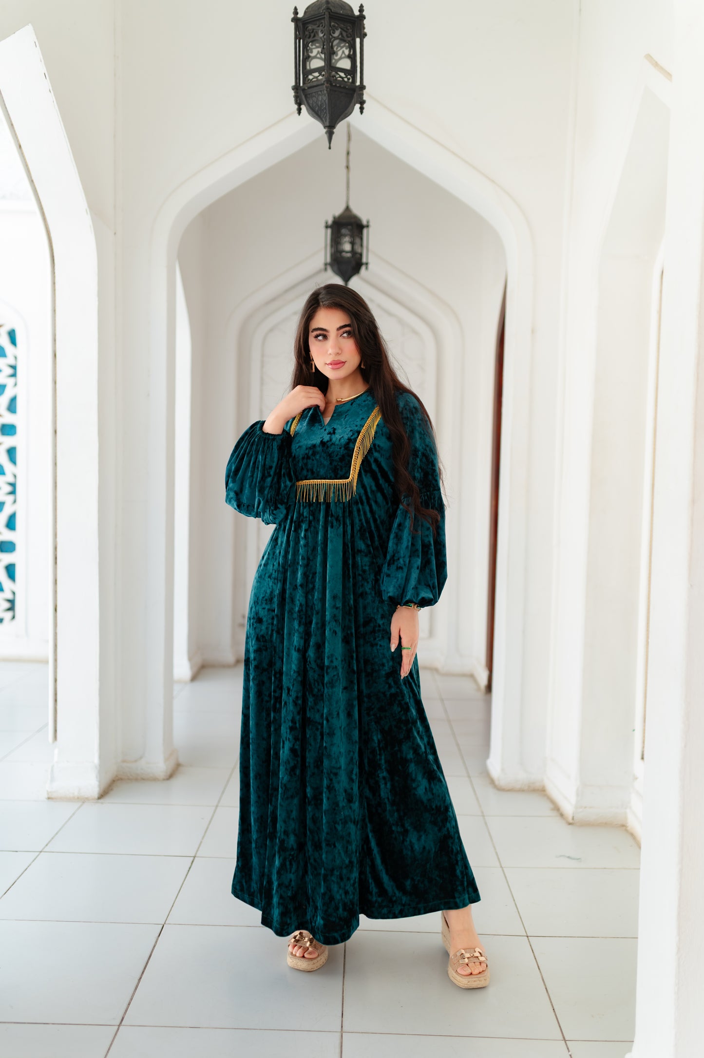 oriental velvet kaftan