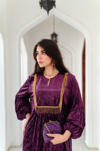 oriental velvet kaftan