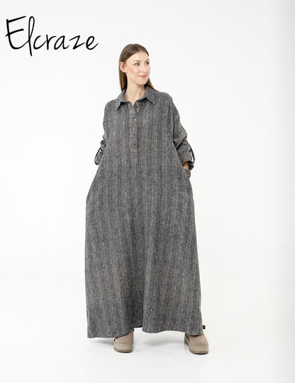 woollen dress striped.