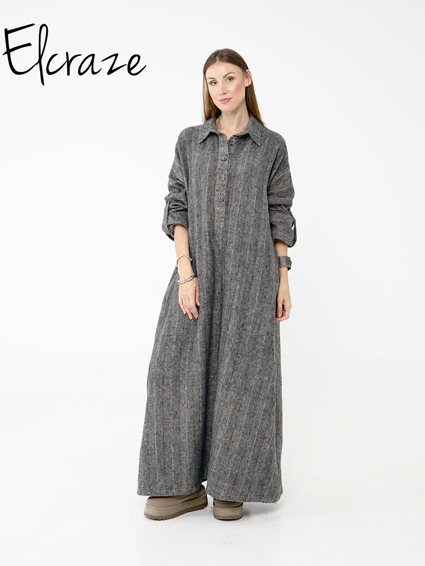 woollen dress striped.