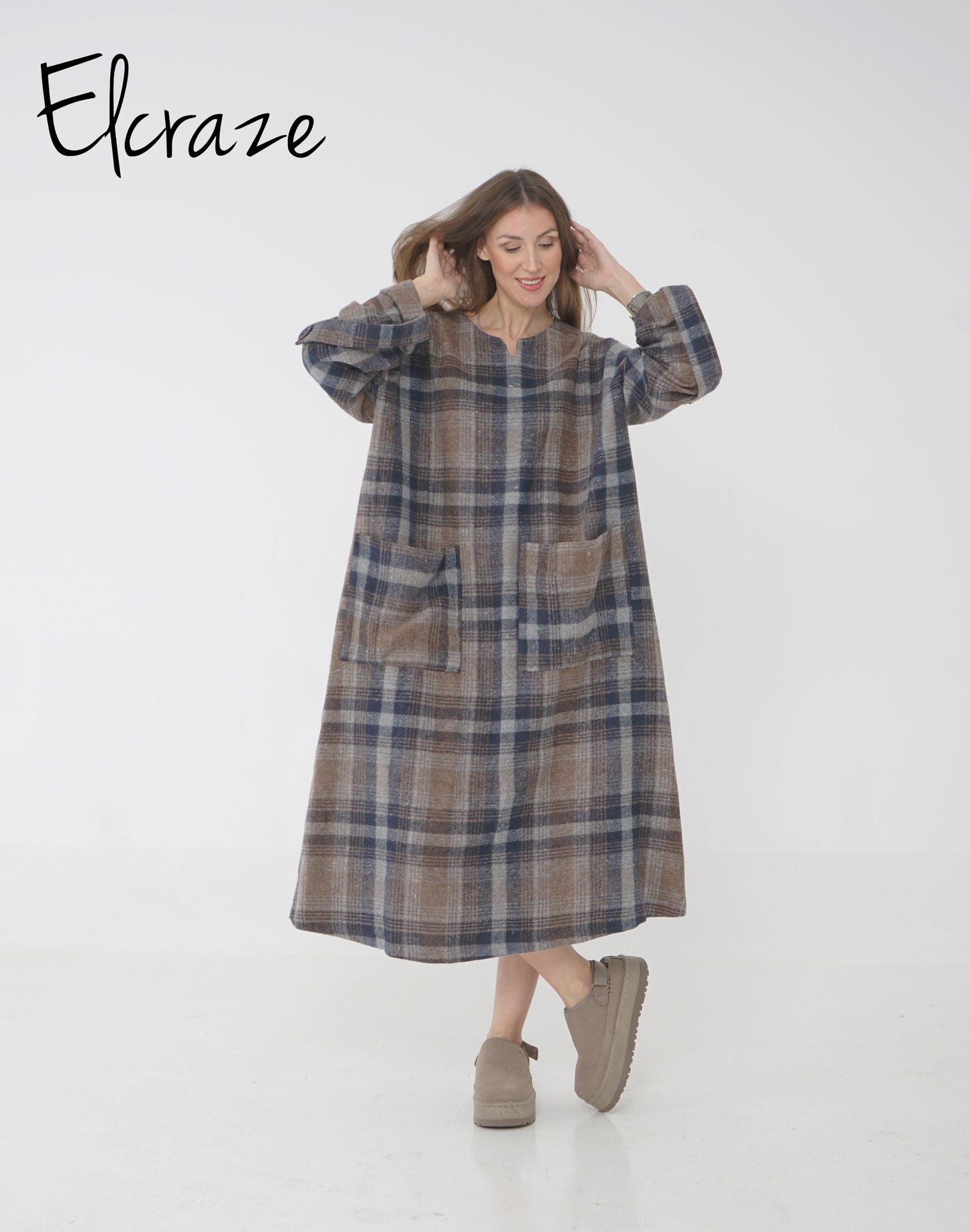 coffee brown mini dress