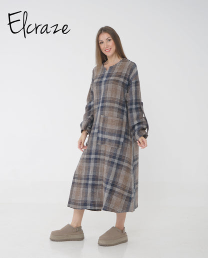 coffee brown mini dress