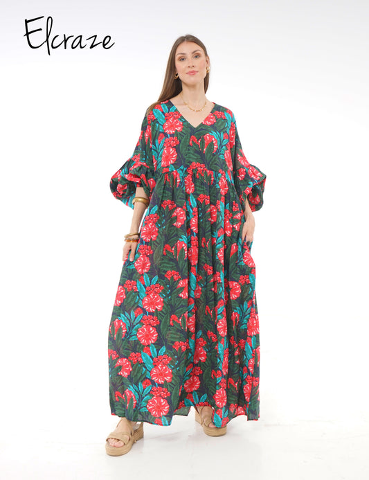 floral cotton dress