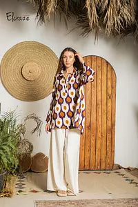semi formal style blouse purple