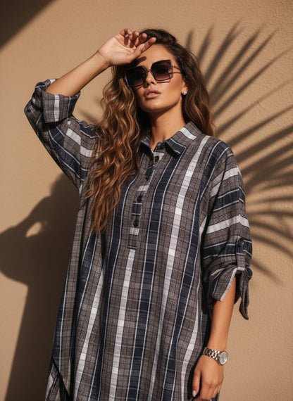 Gogh woollen dress .