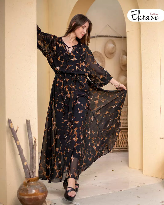 flowy chiffon dress