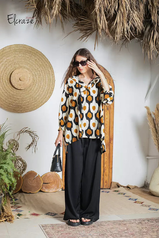 semi formal style blouse black