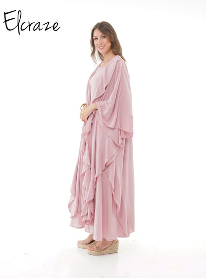 soft cotton flowy cardigan set