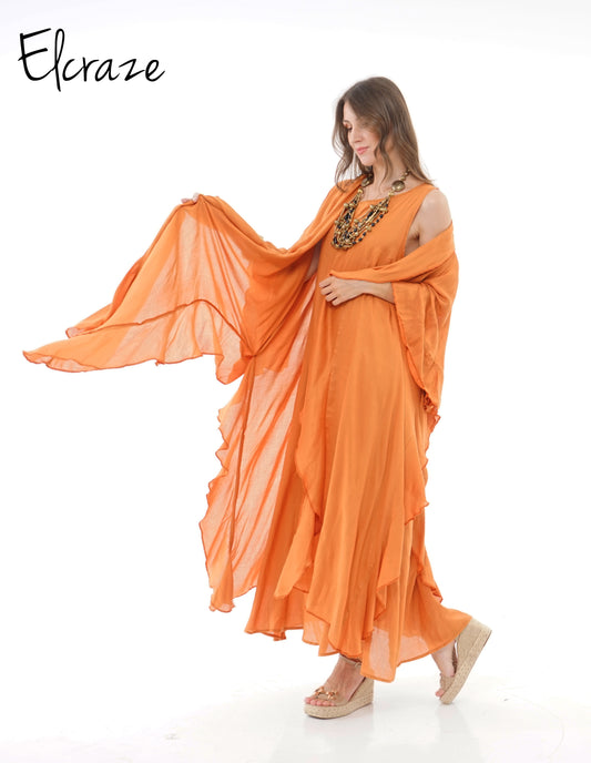 soft cotton flowy cardigan set